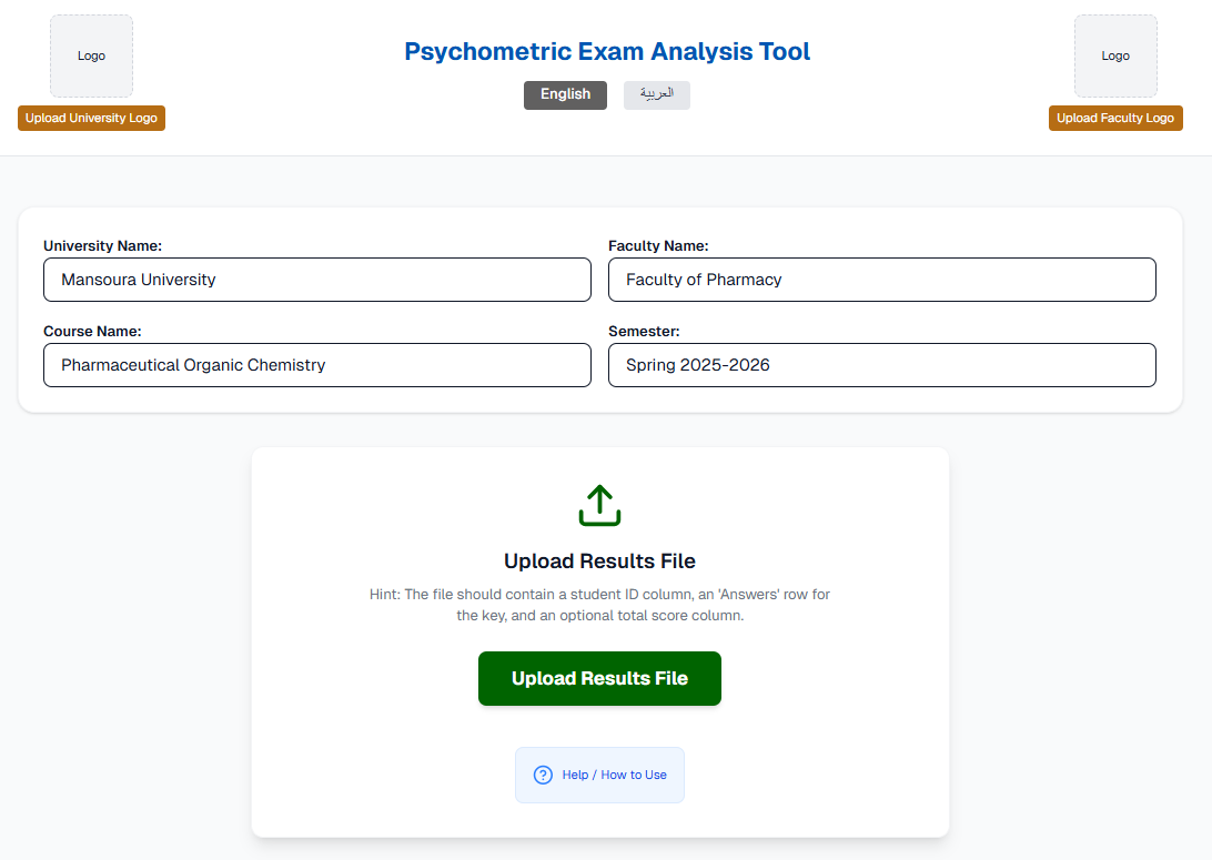 Psychometric Exam Analysis Tool preview